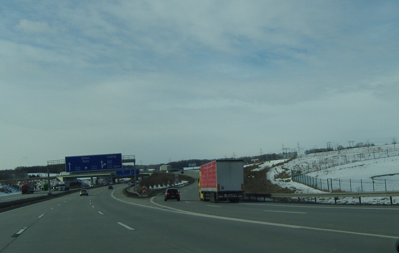 Autobahn am Kreuz Chemnitz